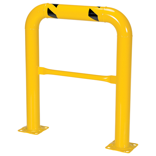 High Profile Machinery Guards, 3' W x 3.5' H, Yellow Trail Hammer and Bolt