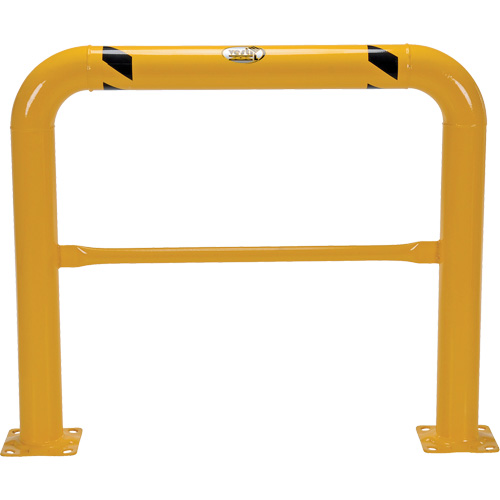 High Profile Machinery Guards, 4' W x 3.5' H, Yellow Trail Hammer and Bolt