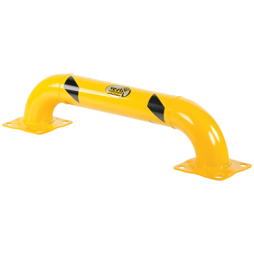 Low Profile Rack Guards, 3' W x 0.75' H, Yellow Trail Hammer and Bolt