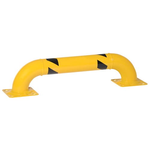 Low Profile Rack Guards, 3' W x 0.75' H, Yellow Trail Hammer and Bolt