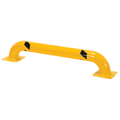 Low Profile Rack Guards, 4' W x 0.75' H, Yellow Trail Hammer and Bolt