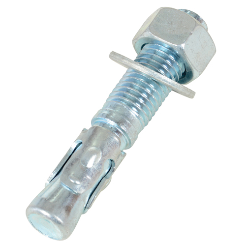 Wedge Bolt Anchor, Zinc Plated, 3/4" x 4-1/4" Trail Hammer and Bolt
