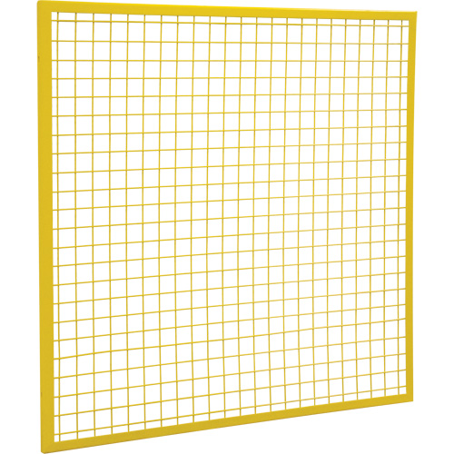 Wire Mesh Partition Components - Panels, 4' H x 4' W, Yellow Trail Hammer and Bolt