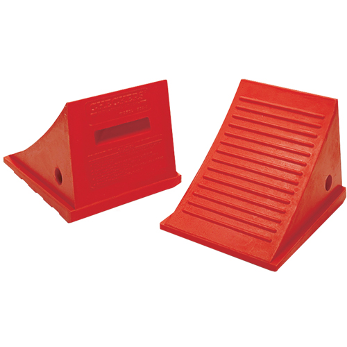 Cales-roue pour usage g&eacute;n&eacute;ral, Polyur&eacute;thane, Orange, 9" la x 11-1/2" p x 8-1/2" h Trail Hammer and Bolt