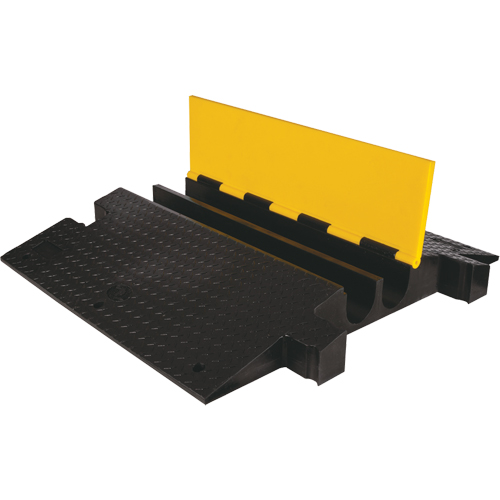 Protecteur de c&acirc;ble &agrave; traverse extr&ecirc;me Yellow Jacket, 2 canaux, 35,75" lo x 42,125" la x 5,125" h Trail Hammer and Bolt