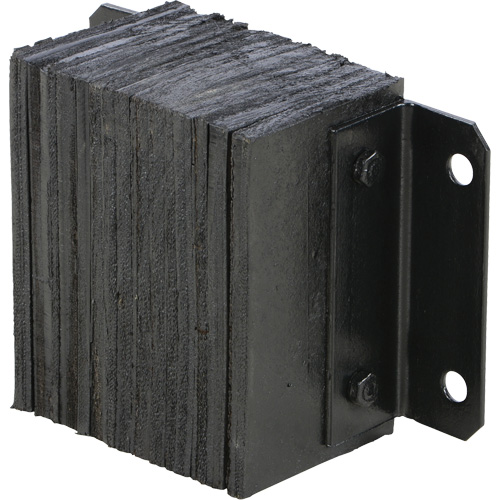 Butoir de quai lamell&eacute;, Horizontal, Caoutchouc, 12" la x 6" p x 10" h Trail Hammer and Bolt