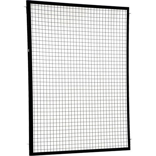 Adjustable Perimeter Guard Panel, 6' H x 5' W, Black Trail Hammer and Bolt
