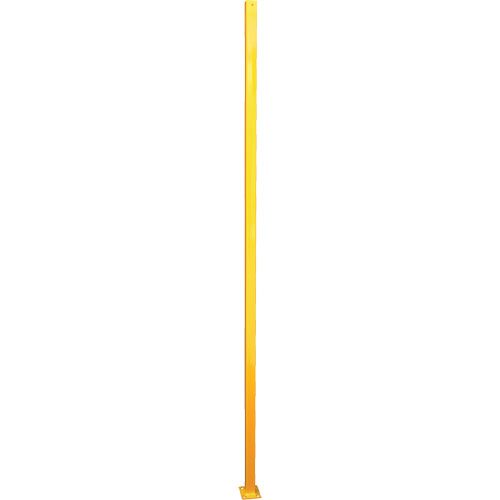 Poteau de protection p&eacute;rim&eacute;trique ajustable, 4" la x 96" h, Jaune Trail Hammer and Bolt
