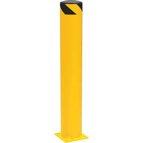 Bornes de s&eacute;curit&eacute; tubulaire, Acier, 42" h x 6-5/8" la, Jaune Trail Hammer and Bolt