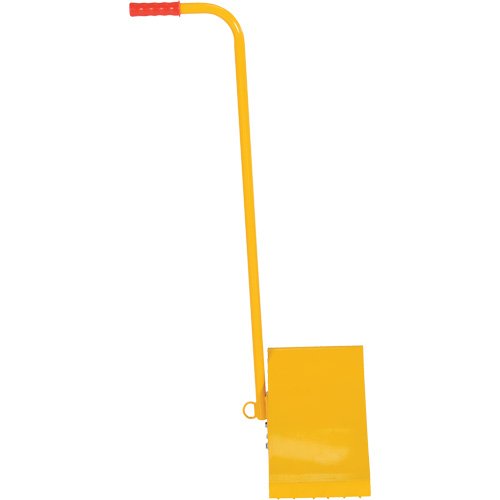 Cale de roue avec poign&eacute;e ergonomique, Acier, Jaune, 8" la x 10-3/4" p x 9-1/8" h Trail Hammer and Bolt