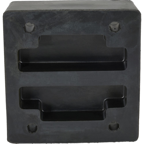 Butoir de quai moul&eacute;, Caoutchouc renforc&eacute;, 12" la x 4" p x 13" h Trail Hammer and Bolt