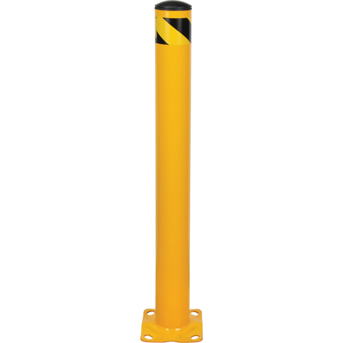 Butoir, Acier, 42" h x 4-1/2" la, Jaune Trail Hammer and Bolt