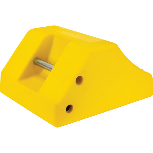 Cale de roue robustes, Ur&eacute;thane, Jaune, 15-1/2" la x 17-7/10" p x 10" h Trail Hammer and Bolt