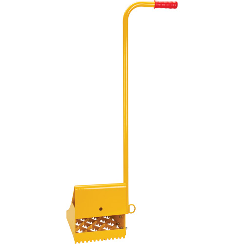 Ice Chock with Ergonomic Handle, Steel, Yellow, 8-1/16" W x 10-5/8" D x 8-13/16" H Trail Hammer and Bolt