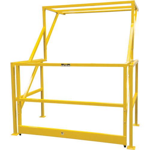 Barri&egrave;re de s&eacute;curit&eacute; pour mezzanine, 70" lo x 77" ha, 78" &eacute;lev&eacute;e, Jaune Trail Hammer and Bolt