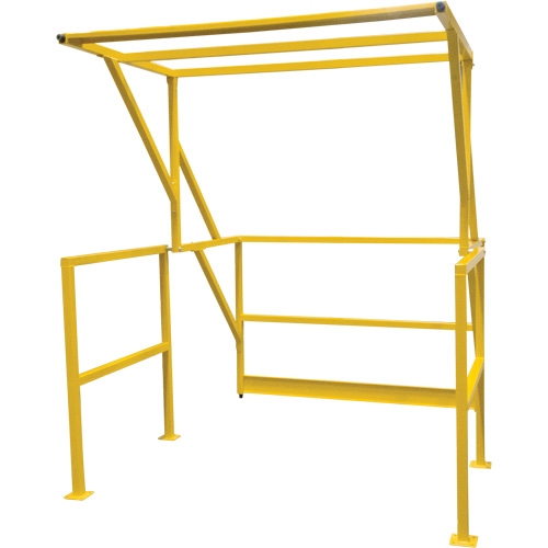 Barri&egrave;re de s&eacute;curit&eacute; pour mezzanine, 70" lo x 77" ha, 78" &eacute;lev&eacute;e, Jaune Trail Hammer and Bolt