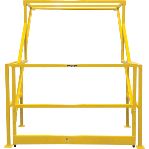 Barri&egrave;re de s&eacute;curit&eacute; pour mezzanine, 70" lo x 77" ha, 78" &eacute;lev&eacute;e, Jaune Trail Hammer and Bolt