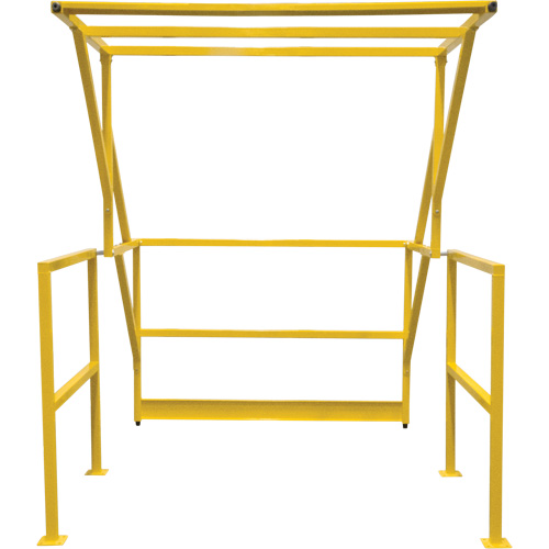 Barri&egrave;re de s&eacute;curit&eacute; pour mezzanine, 70" lo x 77" ha, 78" &eacute;lev&eacute;e, Jaune Trail Hammer and Bolt