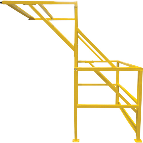 Barri&egrave;re de s&eacute;curit&eacute; pour mezzanine, 70" lo x 77" ha, 78" &eacute;lev&eacute;e, Jaune Trail Hammer and Bolt