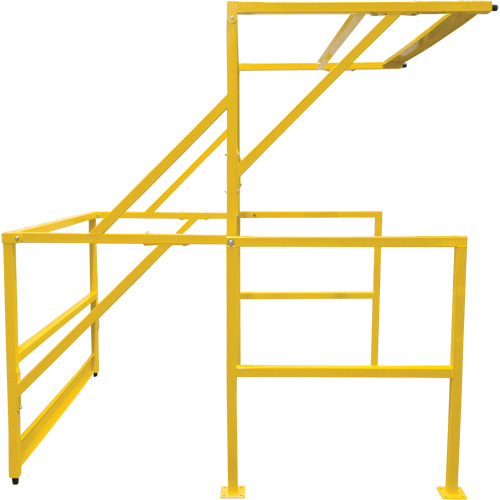 Barri&egrave;re de s&eacute;curit&eacute; pour mezzanine, 70" lo x 77" ha, 78" &eacute;lev&eacute;e, Jaune Trail Hammer and Bolt