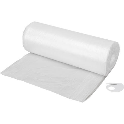 Drop sheet, 400' L x 9' W, Plastic Trail Hammer and Bolt