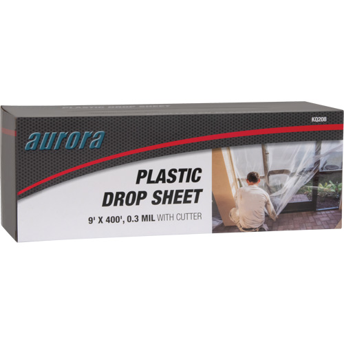 Drop sheet, 400' L x 9' W, Plastic Trail Hammer and Bolt