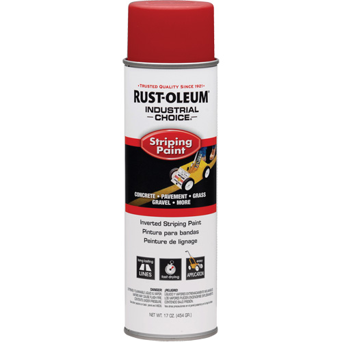 S1600 System Inverted Striping Paint, Red, Aerosol Can Trail Hammer and Bolt