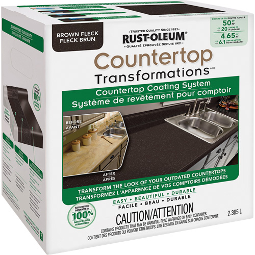 Countertop Transformations&reg; Fleck Countertop Coating System, 2.37 L, Kit, Brown Fleck Trail Hammer and Bolt