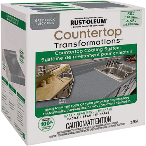 Countertop Transformations&reg; Fleck Countertop Coating System, 2.37 L, Kit, Grey Flock Trail Hammer and Bolt