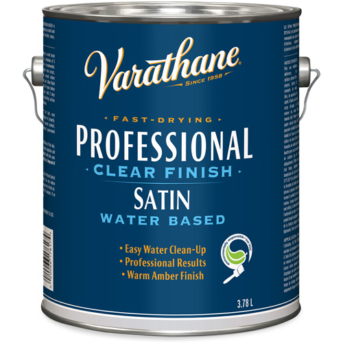 Varathane&reg; Professional Finish, 3.78 L, Clear, Satin Trail Hammer and Bolt
