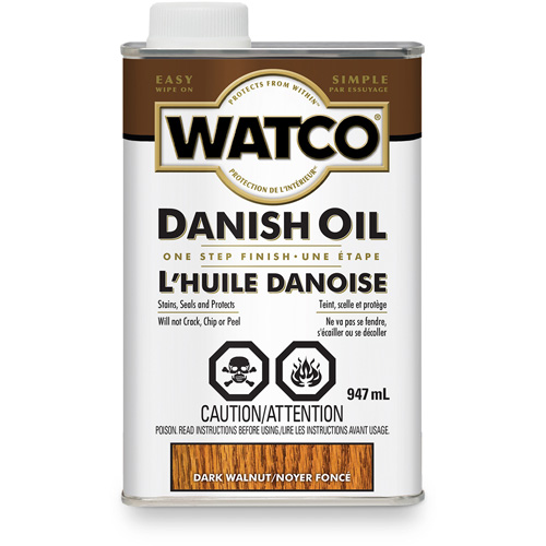 Huile danoise Watco, 947 ml, Noyer fonc&eacute;, Transparent Trail Hammer and Bolt
