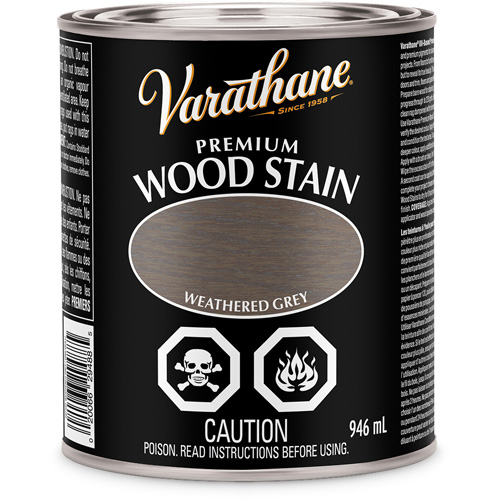 Teinture pour le bois de qualit&eacute; sup&eacute;rieure Varathane, 946 ml, Gris vieilli Trail Hammer and Bolt