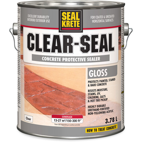 Produit d&eacute;tanch&eacute;it&eacute; protecteur Seal-Krete, 3,78 L, &agrave; l'eau, Brillant, Transparent Trail Hammer and Bolt