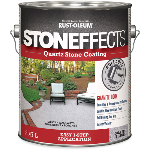 Rev&ecirc;tement &agrave; base de pierre de quartz Stoneffects, 3,78 L, &agrave; l'eau, Textur&eacute;, Gris Trail Hammer and Bolt