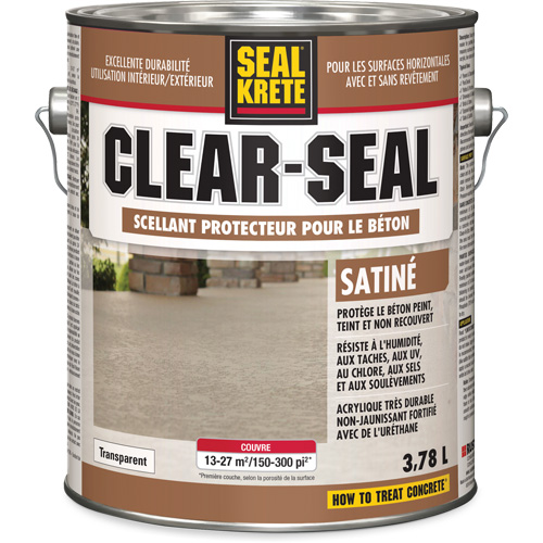 Produit d&eacute;tanch&eacute;it&eacute; protecteur Seal-Krete, 3,78 L, &agrave; l'ur&eacute;thane, Satin, Transparent Trail Hammer and Bolt
