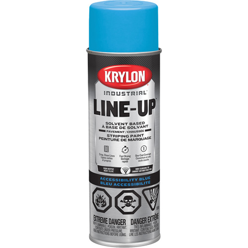 Peinture en a&eacute;rosol industrielle &agrave; base de solvant pour le marquage de la chauss&eacute;e LINE-UP, Bleu, 18 oz, Canette a&eacute;rosol Trail Hammer and Bolt