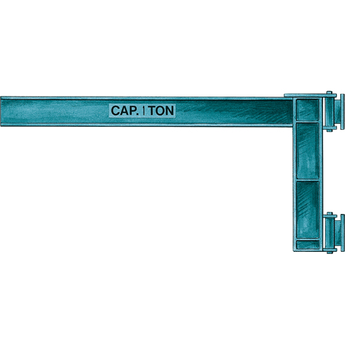 Wall Jibs, I Beam, 4-5/8" Flange Width, 2000 lbs. (1 tons) Capacity Trail Hammer and Bolt