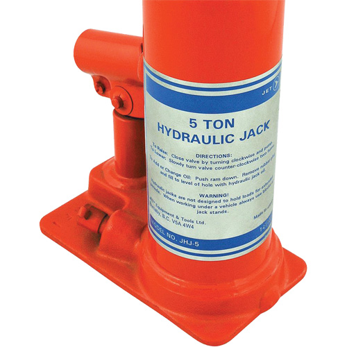 JHJ-5 Super Heavy-Duty Bottle Jack, 5 Ton(s), 15-3/8" Raised Height Trail Hammer and Bolt