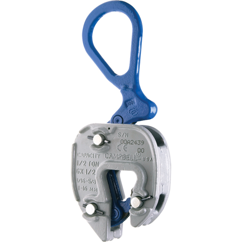 Brides de levage GX, 1000 lb (0,5 tonne), Ouverture de la m&acirc;choire de 1/16" - 5/8" Trail Hammer and Bolt
