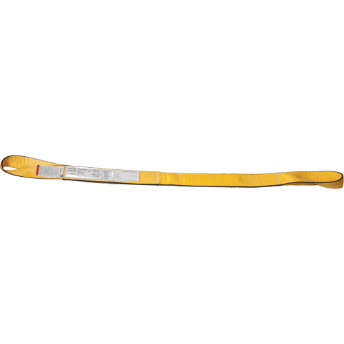 Polyester Slings, Single Ply, Twisted Eye, Type 4, 1" W x 3' L, 1600 lbs. Vertical Cap. Trail Hammer and Bolt