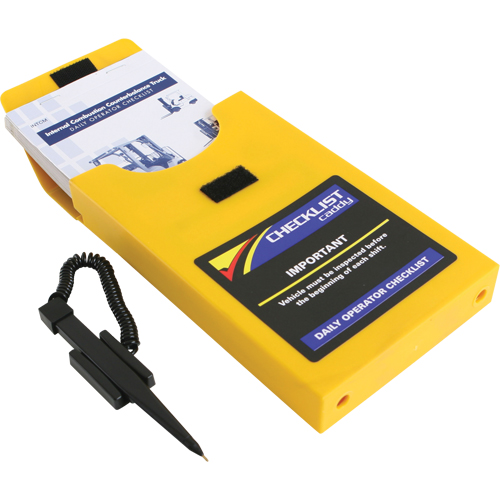 Ensemble porte-liste de contr&ocirc;le pour chariot &eacute;l&eacute;vateur &agrave; nacelle Trail Hammer and Bolt