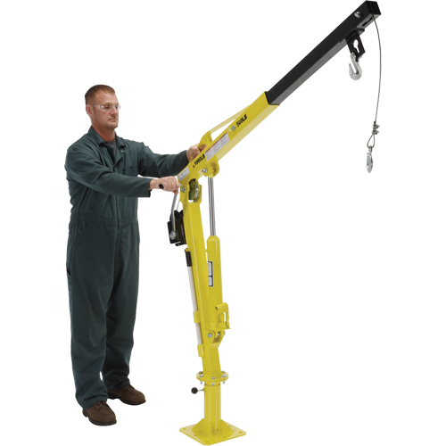 Winch Operated Truck Jib Crane, 500 lbs. (0.25 tons) Capacity, 102' Max. Clearance Trail Hammer and Bolt