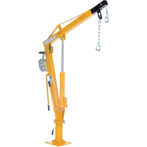 Winch Operated Truck Jib Crane, 1000 lbs. (0.5 tons) Capacity, 86-1/2" Max. Clearance Trail Hammer and Bolt