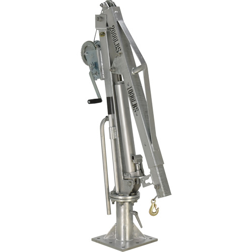 Winch Operated Truck Jib Crane, 1000 lbs. (0.5 tons) Capacity, 97" Max. Clearance Trail Hammer and Bolt