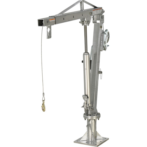 Winch Operated Truck Jib Crane, 1000 lbs. (0.5 tons) Capacity, 97" Max. Clearance Trail Hammer and Bolt
