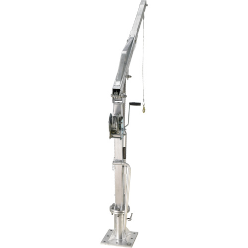 Winch Operated Truck Jib Crane, 1000 lbs. (0.5 tons) Capacity, 97" Max. Clearance Trail Hammer and Bolt