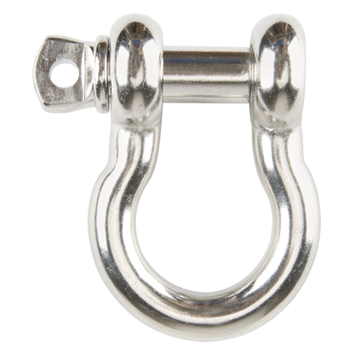 Screw Pin Anchor Shackle, 1/4", Screw Pin, Stainless Steel Trail Hammer and Bolt