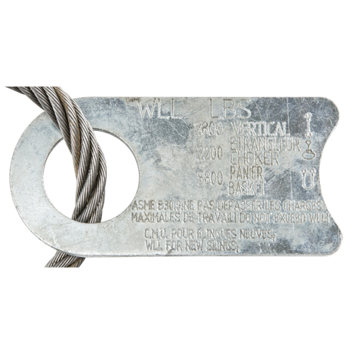 Wire Rope Lifting Sling - Eye & Eye Trail Hammer and Bolt