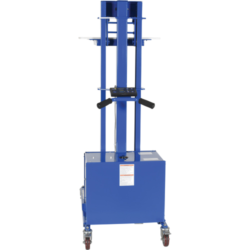 Quick Lift Stacker, Electric Operated, 400 lbs. Capacity, 57" Max Lift Trail Hammer and Bolt