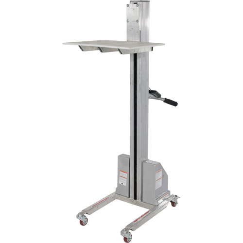 Quick Lift Stacker, Electric Operated, 175 lbs. Capacity, 57" Max Lift Trail Hammer and Bolt